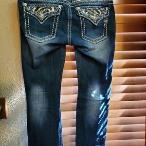 Miss Me jeans size 29 signature cropped